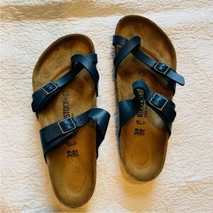 Birkenstock Mayari 100% Leather Blue new